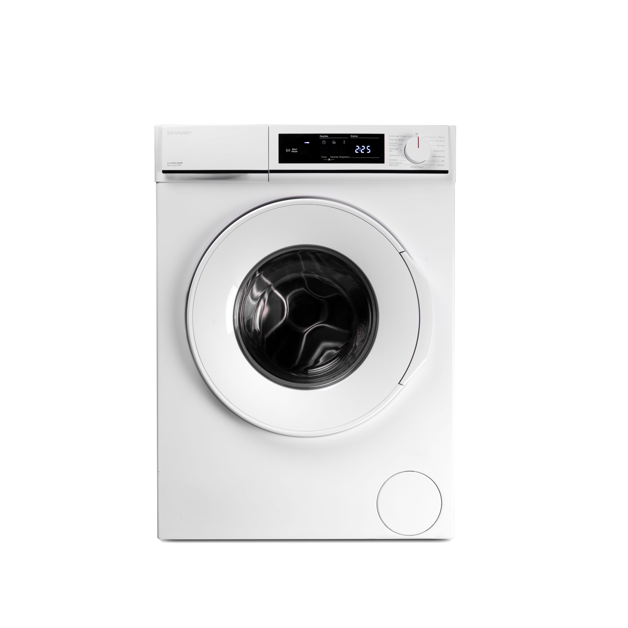 Sharp wasmachine ESNFA814BWBBX 8 kg toeren koolborstelloos – Handel van Andel